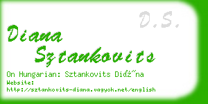 diana sztankovits business card